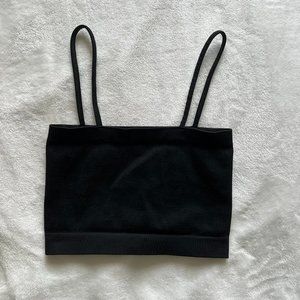 Urban Outfitters Black Ribbed Crop Top